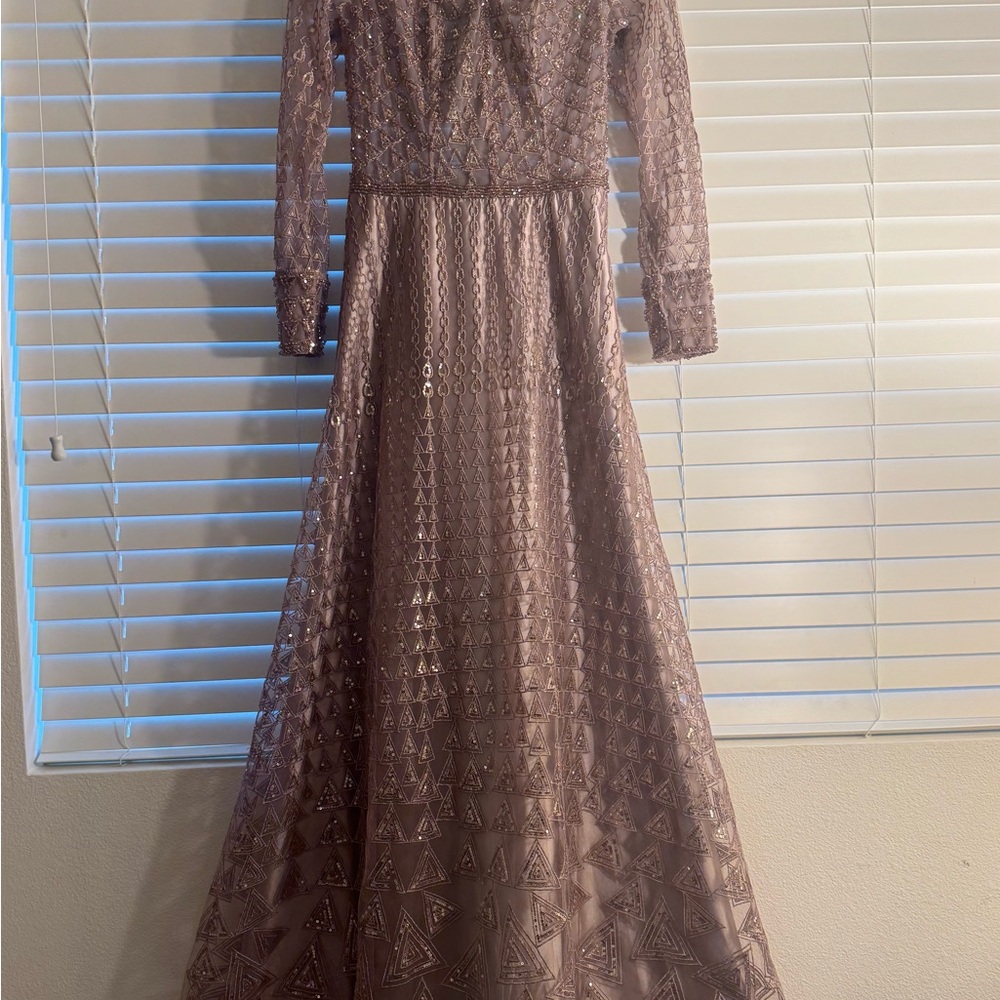 Elegant Mauve Evening Gown